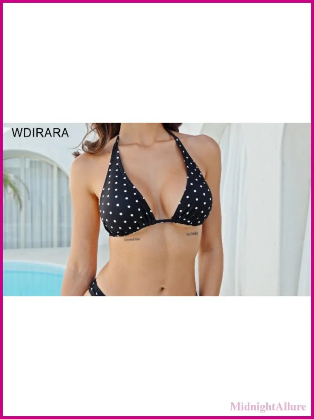 Women's Polka Dot Triangle Bikini Set Halter Neck 2 Piece